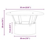 vidaXL Housse de pluie pour cheminée Argent 35 x 35 x 20 cm