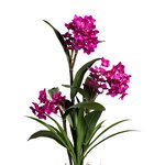 Orchidée dendrobium factice 3 hampes vase céramique h70cmd40cm fushia - couleur: rose fushia