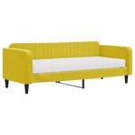 vidaXL Lit de jour avec matelas jaune 90x200 cm velours