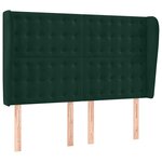 vidaXL Sommier à lattes de lit matelas et LED Vert foncé 140x200 cm