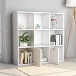vidaXL Bibliothèque Blanc 98x30x98 cm Bois d’ingénierie