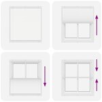 vidaXL Store plissé blanc 115x100cm largeur du tissu 114 4cm polyester