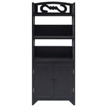 vidaXL Armoire de salle de bain Noir 46x24x116 cm Bois de Paulownia