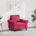 vidaXL Fauteuil Rouge bordeaux 60 cm Velours