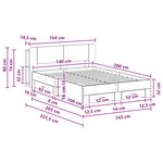vidaXL Cadre de lit avec rangement Sonoma gris 140 x 200 cm
