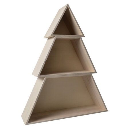 Etagère en bois sapin 3 pièces - 48 x 14 x 60 cm