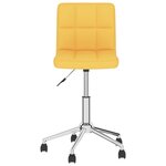 vidaXL Chaises pivotantes à manger lot de 4 jaune moutarde tissu