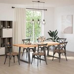 vidaXL Pieds de table à manger en forme de V  3 pièces  anthracite  100 x (72-73 3) cm  acier