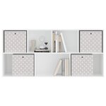 vidaXL Boîtes de rangement pliables 4 Pièces crème tissu intissé