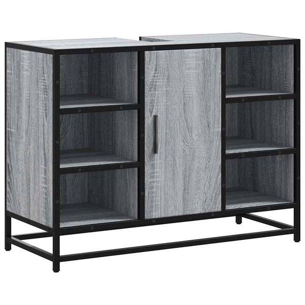 vidaXL Armoire lavabo de salle de bain sonoma gris bois d'ingénierie