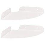 vidaXL Étagère flottante avec étagère 2 Pièces Blanc 15 x 15 x 2 cm