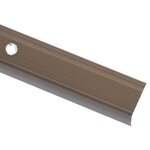 vidaXL Nez de marche Forme en L 5 Pièces Aluminium 100 cm Marron