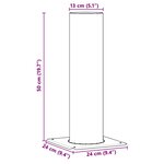 vidaXL Extension de Tête de Cheminée Argent 24 x 24 x 50 cm