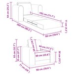 vidaXL Canapé-lit de sol 2-en-1 Crème 98x71x83 cm Tissu