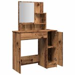 vidaXL Coiffeuse avec miroir vieux bois 86 5x35x136 cm