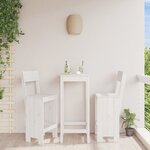 vidaXL Tabourets de bar lot de 2 blanc 40x48 5x115 5cm bois massif pin