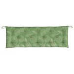 vidaXL Coussins de banc de jardin lot de 2 motif de feuilles tissu