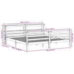 vidaXL Cadre de lit sans matelas blanc 180x200 cm bois massif de pin