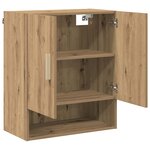 vidaXL Meuble mural Chêne artisan 60 x 31 x 70 cm Bois d'ingénierie