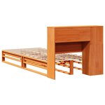 vidaXL Lit bibliothèque sans matelas cire marron 75x190 cm bois massif