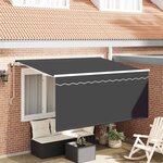 vidaXL Auvent Rétractable Anthracite 300 x 200 cm