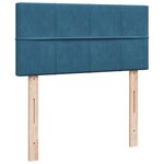 vidaXL Sommier à lattes de lit avec matelas bleu 90x200 cm velours