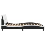 vidaXL Cadre de lit sans matelas noir et blanc 160x200 cm similicuir