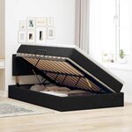 vidaXL Lit de Rangement avec matelas Noir 120 x 200 cm Velours