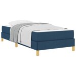 vidaXL Lit à ressorts avec matelas Bleu 90 x 190 cm tissu