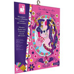 Jeu créatif - Tableaux mosaïques - Poney et licorne - 3 modèles + mosaïques en mousse - Janod