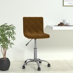 Vidaxl chaise pivotante de salle à manger marron velours