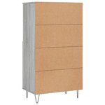 vidaXL Buffet haut Sonoma gris 60x36x110 cm Bois d'ingénierie