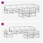 vidaXL Ensemble de canapés d'extérieur 6 Pièces Blanc et Beige Polyester