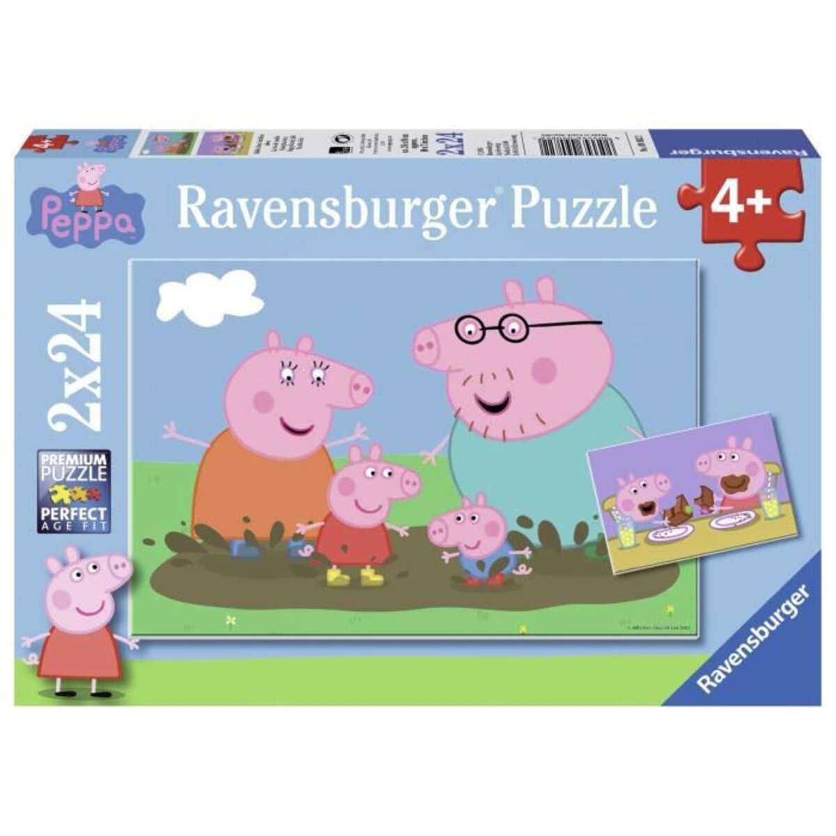 Peppa pig puzzles 2x24 pieces - la vie de famille - ravensburger - lot de  puzzles enfant - des 4 ans - La Poste