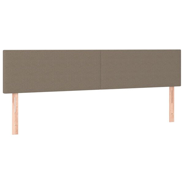 vidaXL Têtes de lit 2 Pièces Taupe 80x5x78/88 cm Tissu