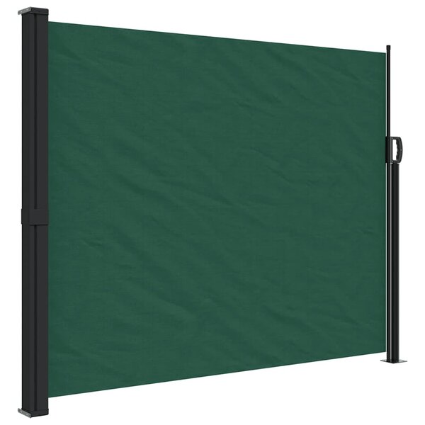vidaXL Auvent latéral rétractable vert foncé 160x500 cm