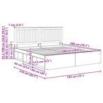 vidaXL Cadre de lit Chêne artisan 180 x 200 cm Pin massif