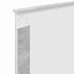 vidaXL Tête de lit avec tête de lit Gris béton 75 cm Bois d'ingénierie