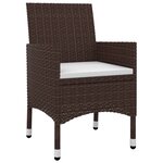 vidaXL Ensemble à manger de jardin coussins 5 Pièces Résine tressée Verre