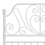 vidaXL Cadre de lit Blanc Métal 90x200 cm