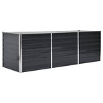 vidaXL Lit surélevé de jardin Anthracite 240x80x77 cm Acier galvanisé