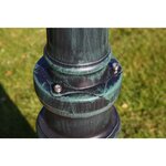 Vidaxl lampadaire de jardin 3 bras 215 cm vert foncé/noir aluminium