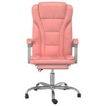 vidaXL Fauteuil inclinable de bureau Rose Similicuir