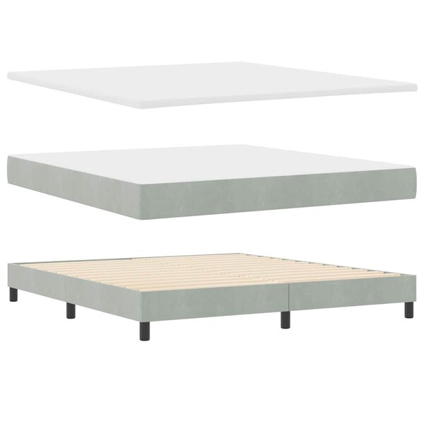 vidaXL Lit à ressorts avec matelas gris foncé 80x200 cm en velours