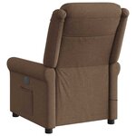 vidaXL Fauteuil de massage inclinable Marron Tissu