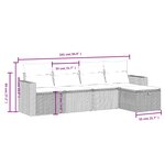 vidaXL Salon de jardin 5 Pièces avec coussins gris résine tressée
