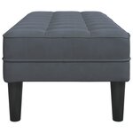 vidaXL banc Gris foncé 113 x 57 x 39 cm Velours