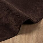 vidaXL Tapis de surface Rond HUARTE Marron Ø 200 CM Polyester