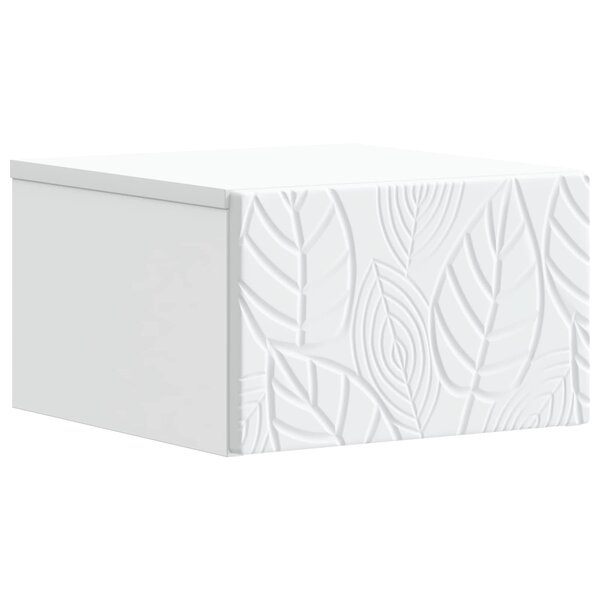 vidaXL Cabinet de chevet mural Blanc 49 x 34 5 x 20 cm