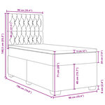 vidaXL Sommier à lattes de lit avec matelas Marron foncé 90x190 cm